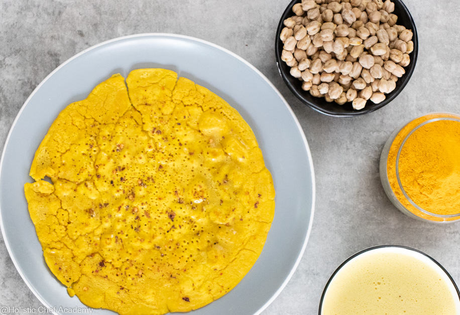 chickpea socca ready to eat