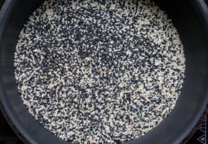 evenly toasted sesame seeds ready to make gomashio