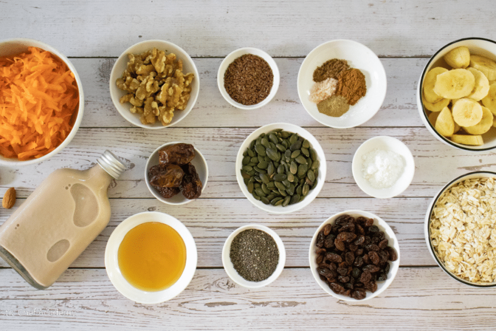 ingredients-for-making-carrot-cake-baked-oats